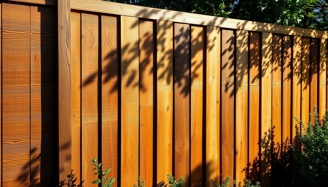 wood privacy fence